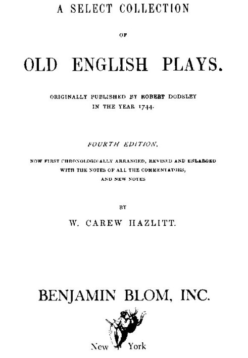 A Select Collection of Old English Plays, Volume 13