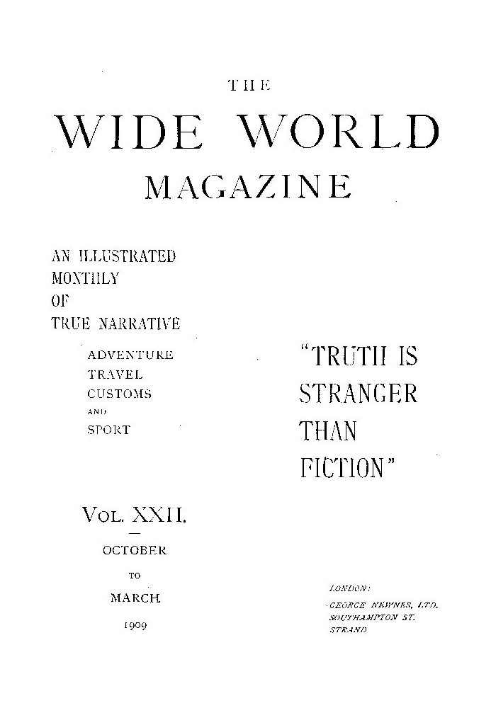 Журнал Wide World, Vol. 22, № 127, октябрь-март 1909 г.