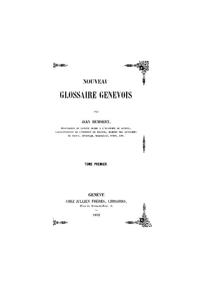 New Geneva Glossary, volume 1/2