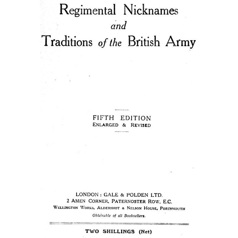Regimental Nicknames and...
