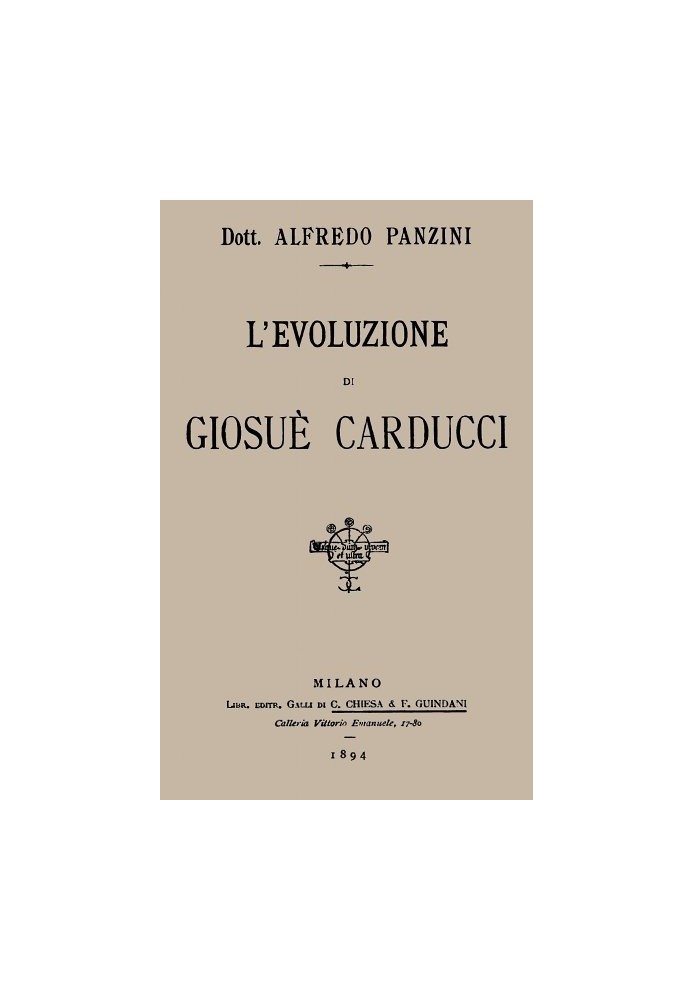 The evolution of Giosuè Carducci