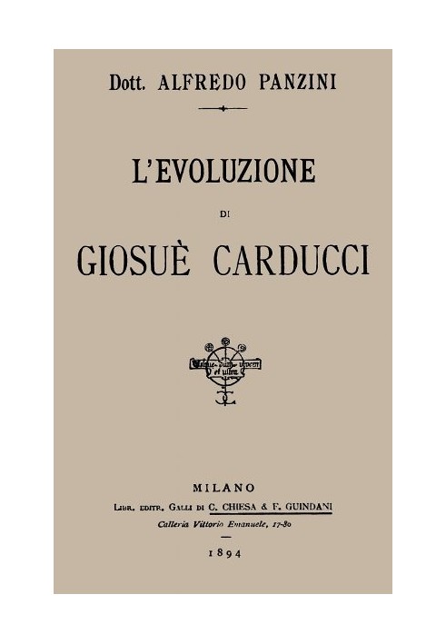 The evolution of Giosuè Carducci