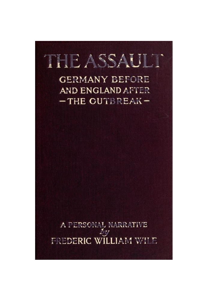 The Assault: Germany Before the Outbreak and England in War-Time