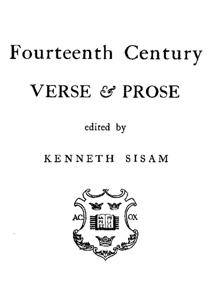 Fourteenth Century Verse and Prose