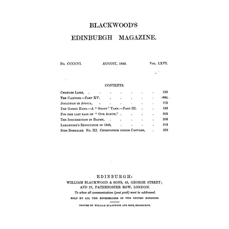 Blackwood's Edinburgh...