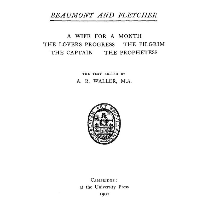 Beaumont and Fletcher's...