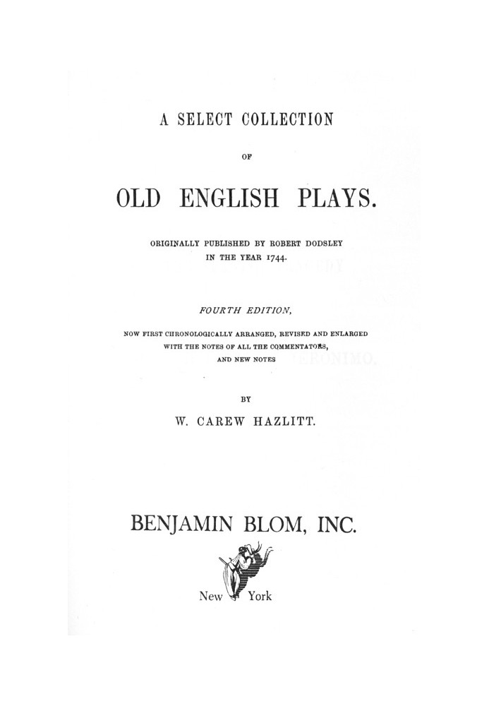 A Select Collection of Old English Plays, Volume 05