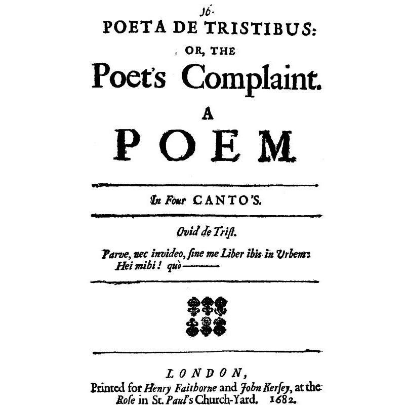 Poeta de Tristibus; Or, The...
