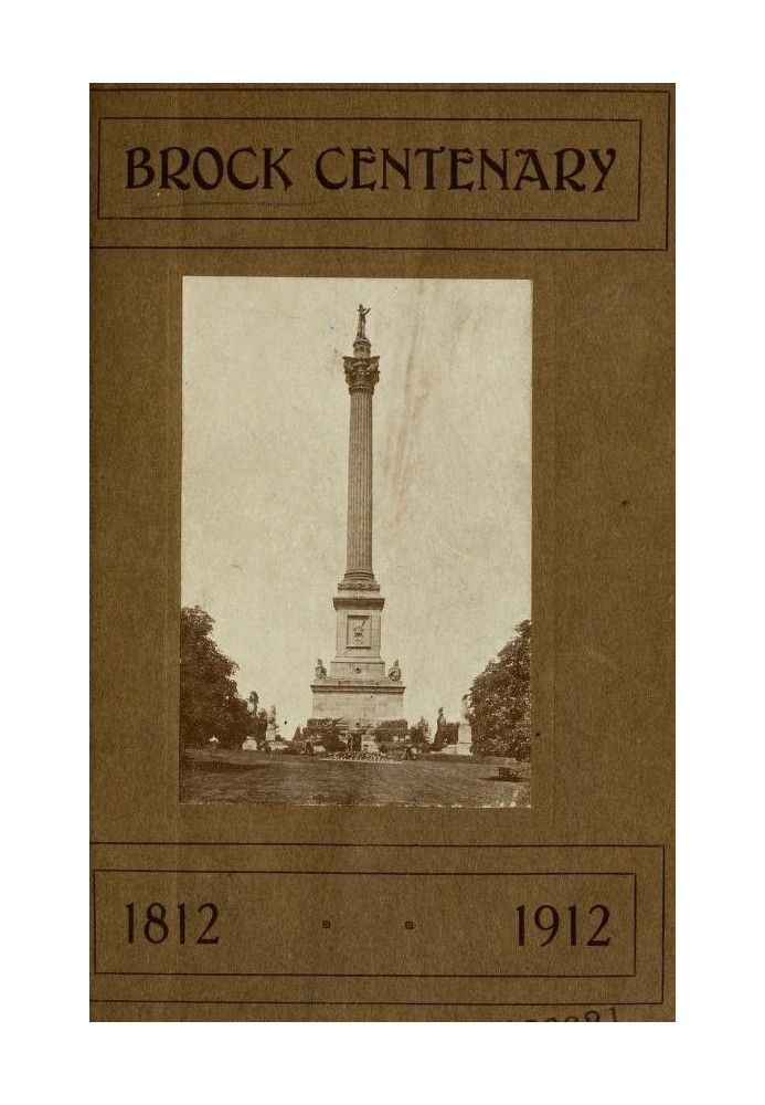 Brock Centenary, 1812-1912