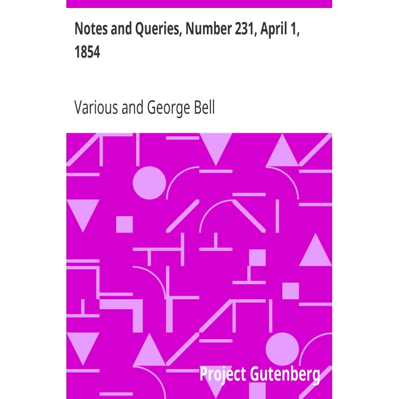 Notes and Queries, Number...