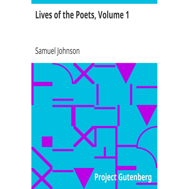 Lives of the Poets, Volume 1