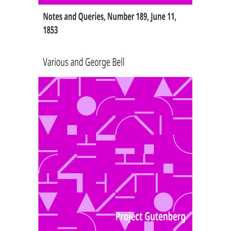 Notes and Queries, Number...