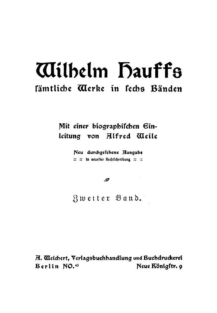 Wilhelm Hauff's entire works in six volumes. Vol. 2