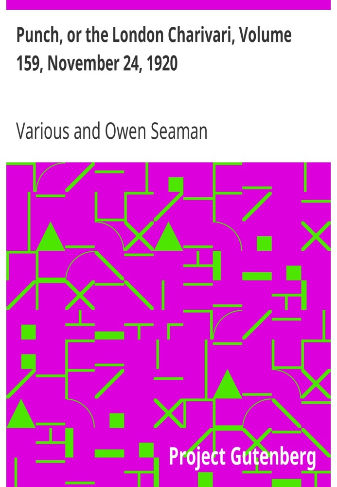 Punch, or the London Charivari, Volume 159, November 24, 1920