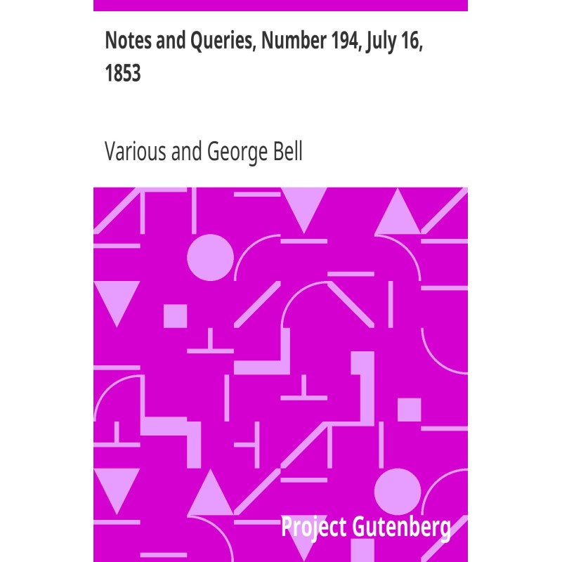 Notes and Queries, Number...