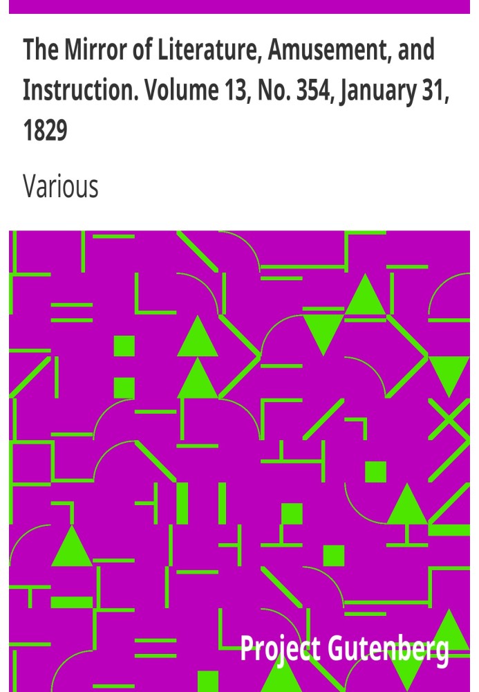 Дзеркало літератури, розваг і навчання. Том 13, № 354, 31 січня 1829 р