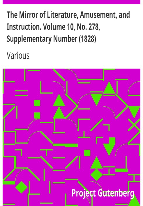 Дзеркало літератури, розваг і навчання. Том 10, № 278, додатковий номер (1828)