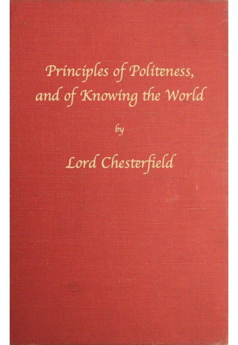 Principles of politeness, and of knowing the world