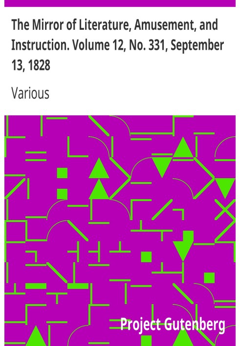 Дзеркало літератури, розваг і навчання. Том 12, № 331, 13 вересня 1828 р