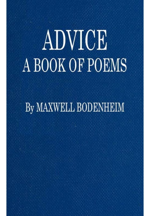 Advice: A Book of Poems