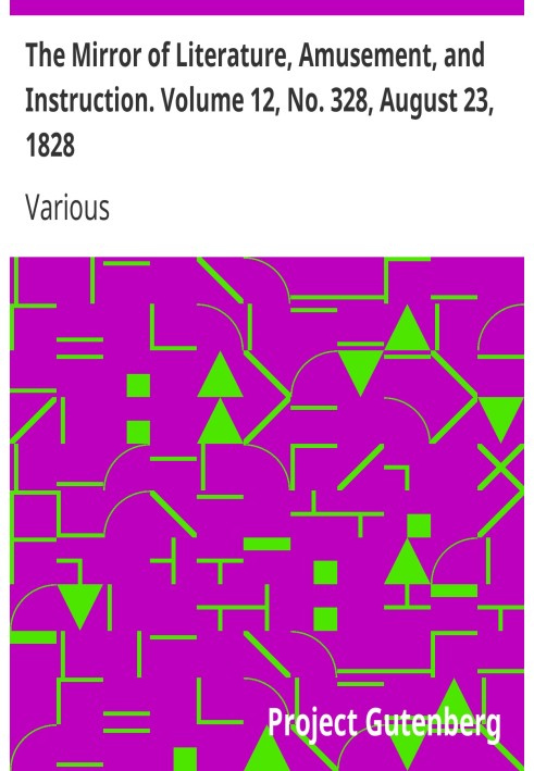 Зеркало литературы, развлечений и обучения. Том 12, № 328, 23 августа 1828 г.