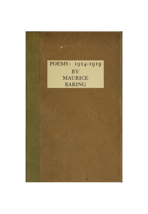 Poems, 1914-1919