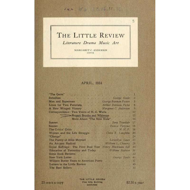 The Little Review, April...