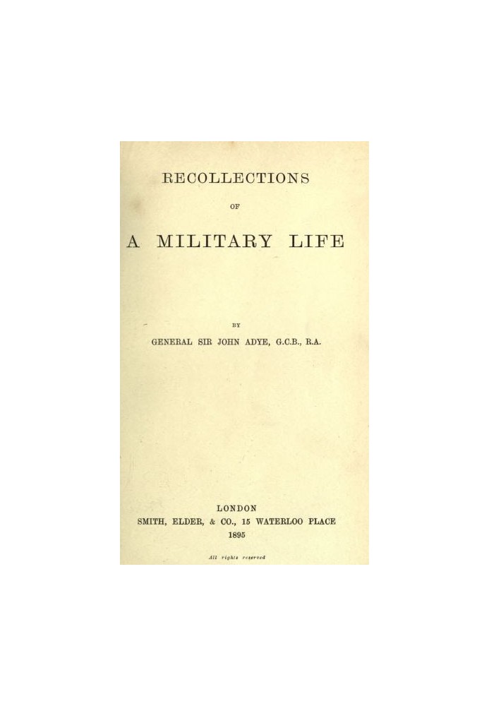 Recollections of a Military Life