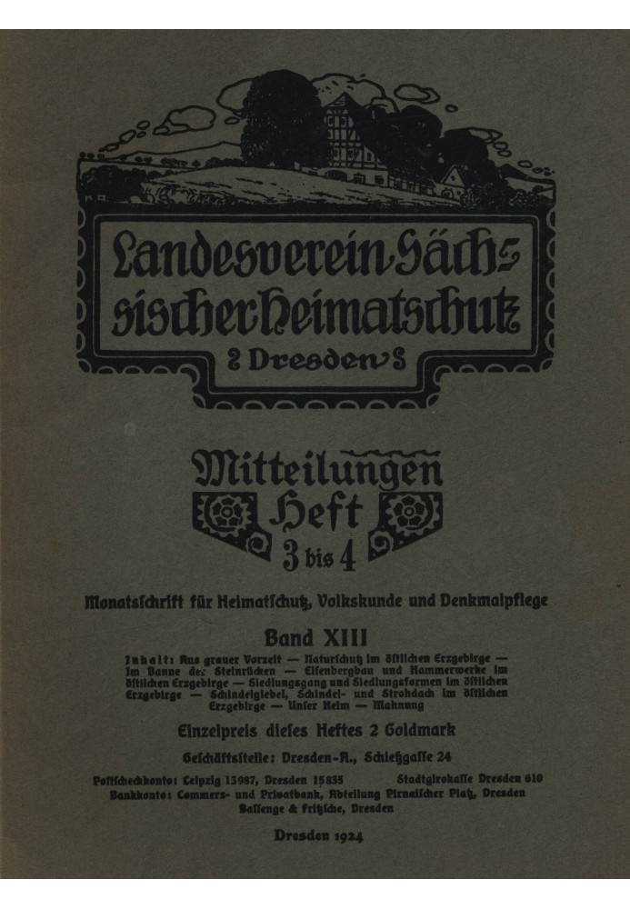 State Association of Saxon Heritage Protection - Communications Volume XIII, Issue 3-4: $b monthly magazine for heritage protect