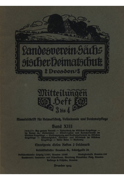 State Association of Saxon Heritage Protection - Communications Volume XIII, Issue 3-4: $b monthly magazine for heritage protect