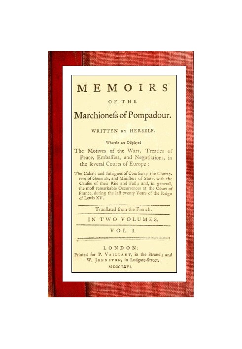 Memoirs of the Marchioness of Pompadour (vol. 1 of 2)