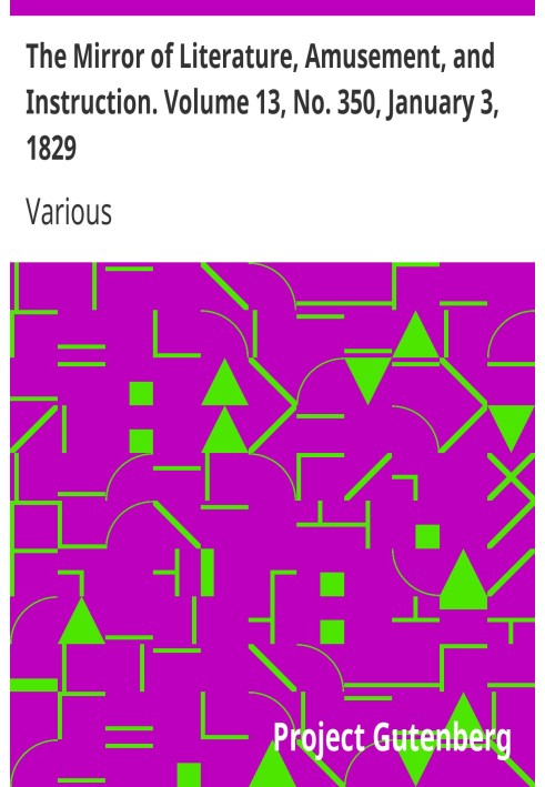 Дзеркало літератури, розваг і навчання. Том 13, № 350, 3 січня 1829 р