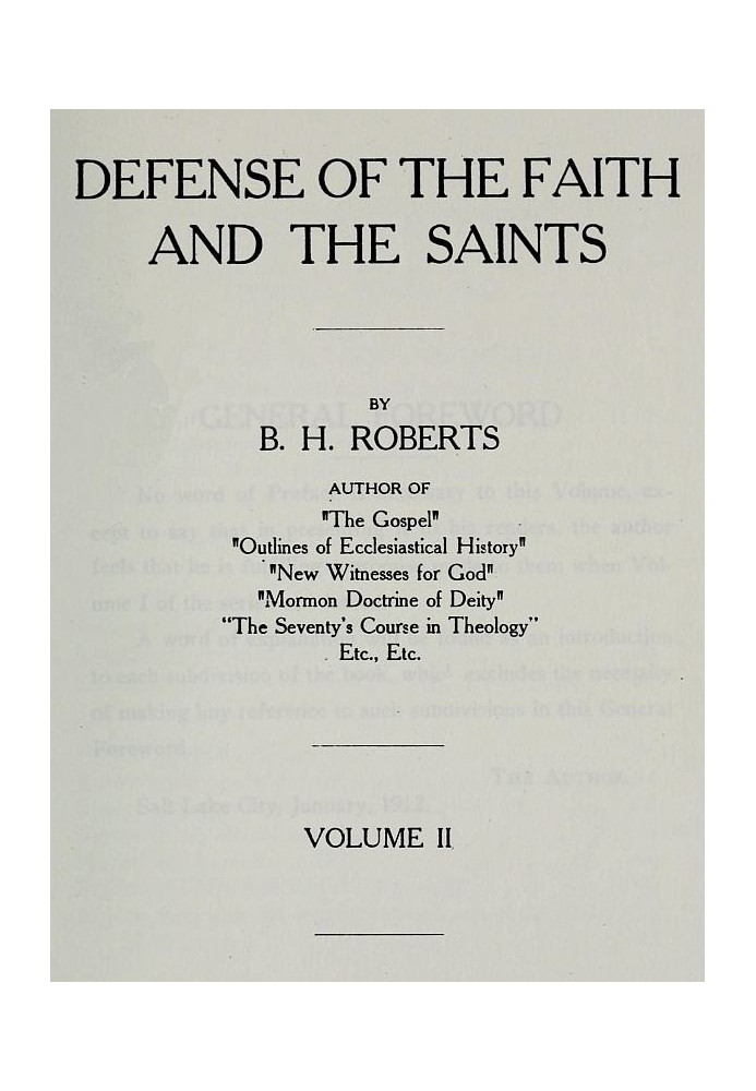 Defense of the Faith and the Saints (Volume 2 of 2)