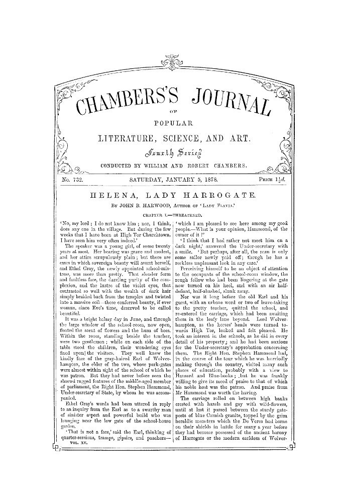 Chambers's Journal of Popular Literature, Science, and Art, No. 732 January 5, 1878