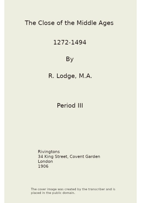 Конец средневековья, 1272–1494, 3-е изд.