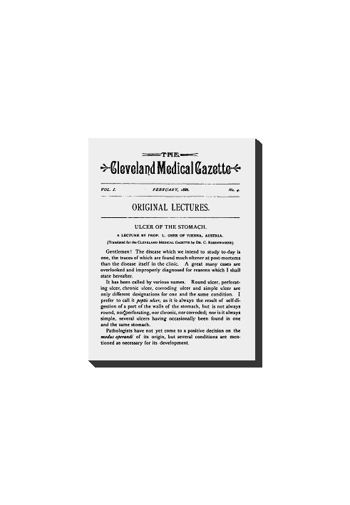 Кливлендский медицинский вестник, Vol. 1, № 4, февраль 1886 г.