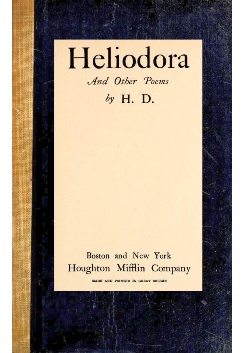 Heliodora, and Other Poems