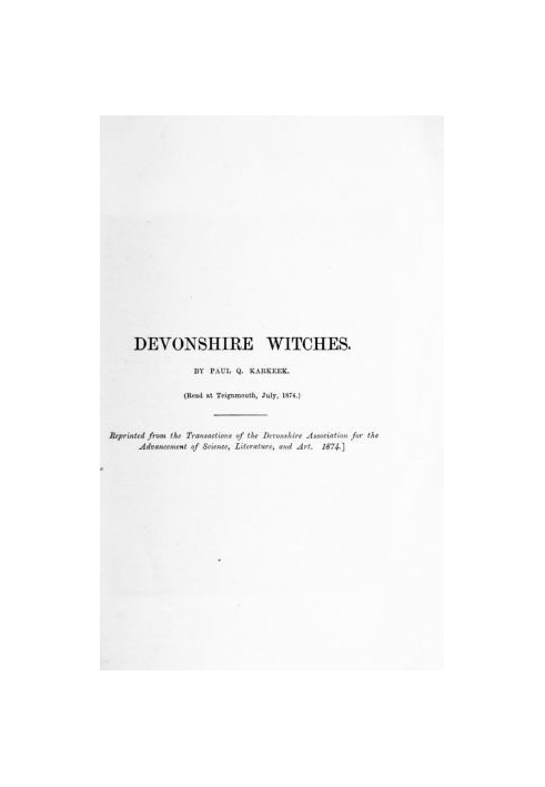 Devonshire Witches