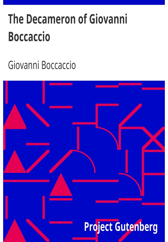 The Decameron of Giovanni Boccaccio