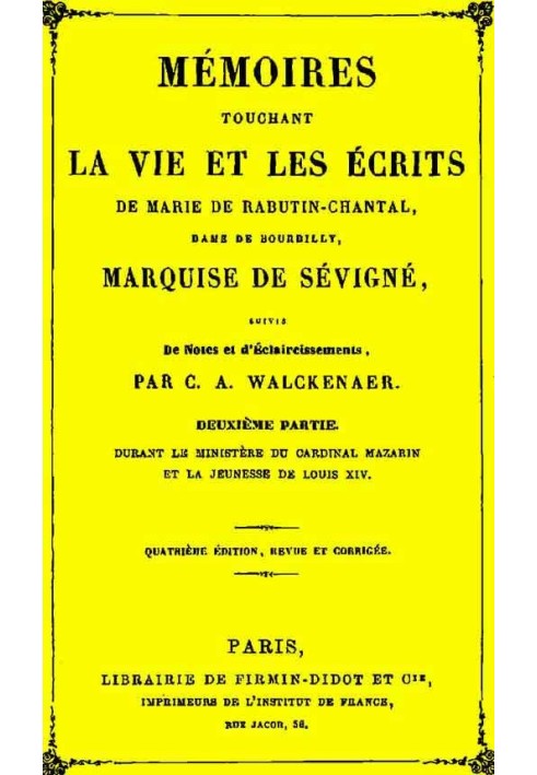 Спогади про життя та твори Марі де Рабутен-Шанталь, (2/6)