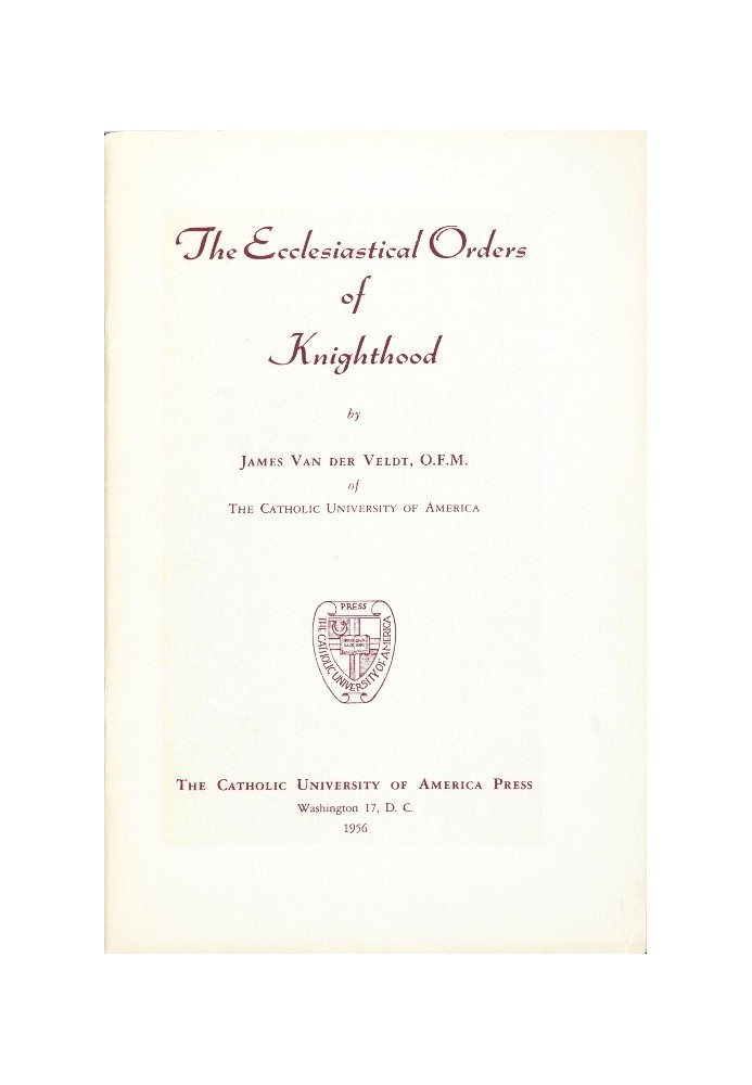 The Ecclesiastical Orders of Knighthood