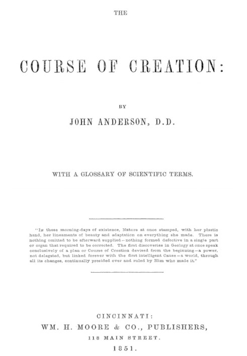 The course of creation