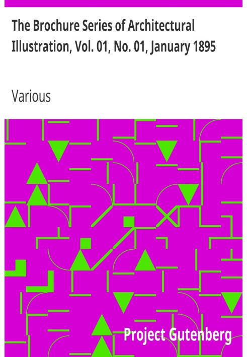 Серія брошур архітектурної ілюстрації, том. 01, № 01, січень 1895 Готичні палаци Венеції