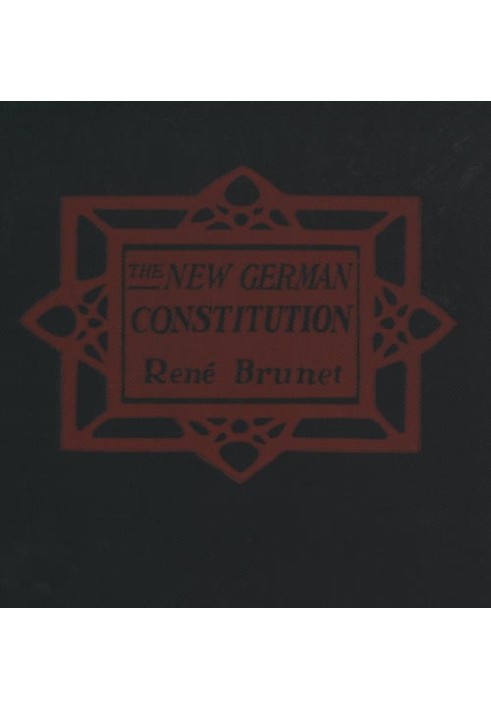 The New German Constitution