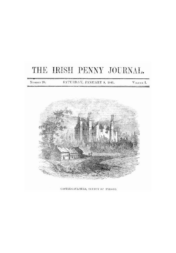 Ирландский пенни-журнал, Том. 1 № 28, 9 января 1841 г.