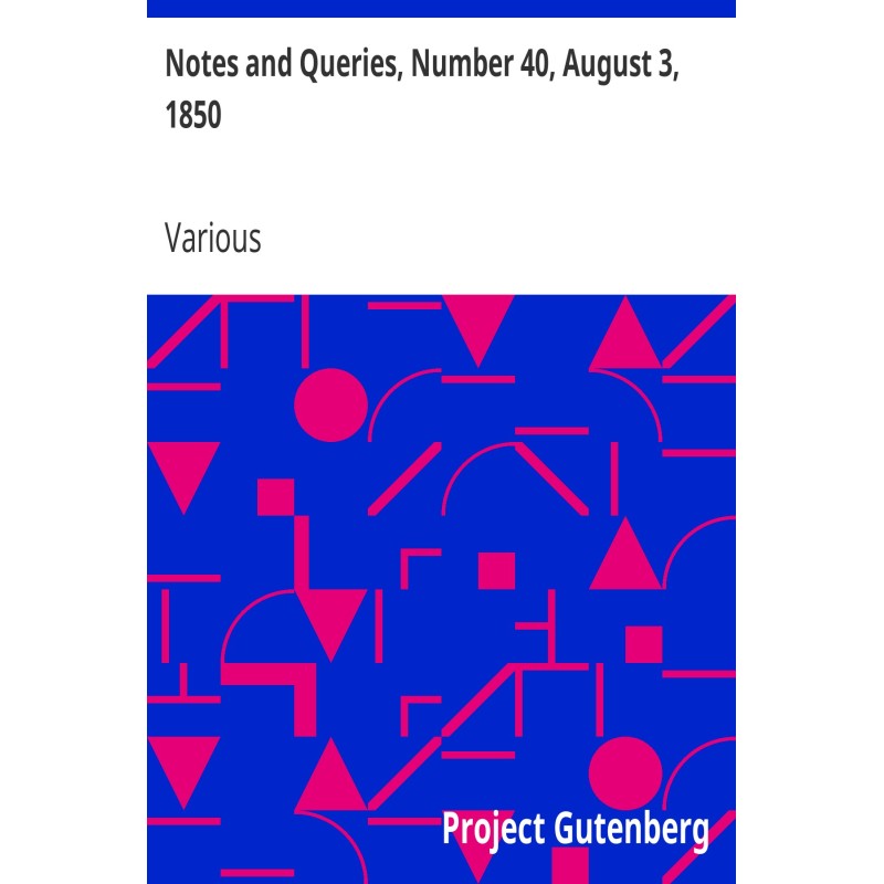 Notes and Queries, Number...