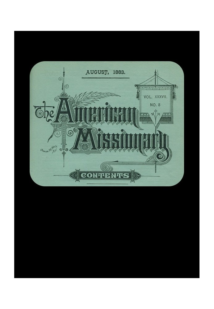 Американский миссионер - Том 37, № 8, август 1883 г.