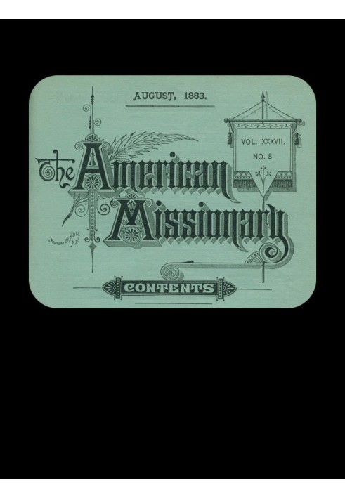 Американський місіонер — том 37, № 8, серпень 1883 р