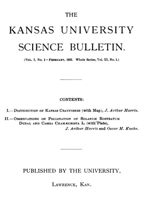 Научный бюллетень Канзасского университета (том I, № 1)