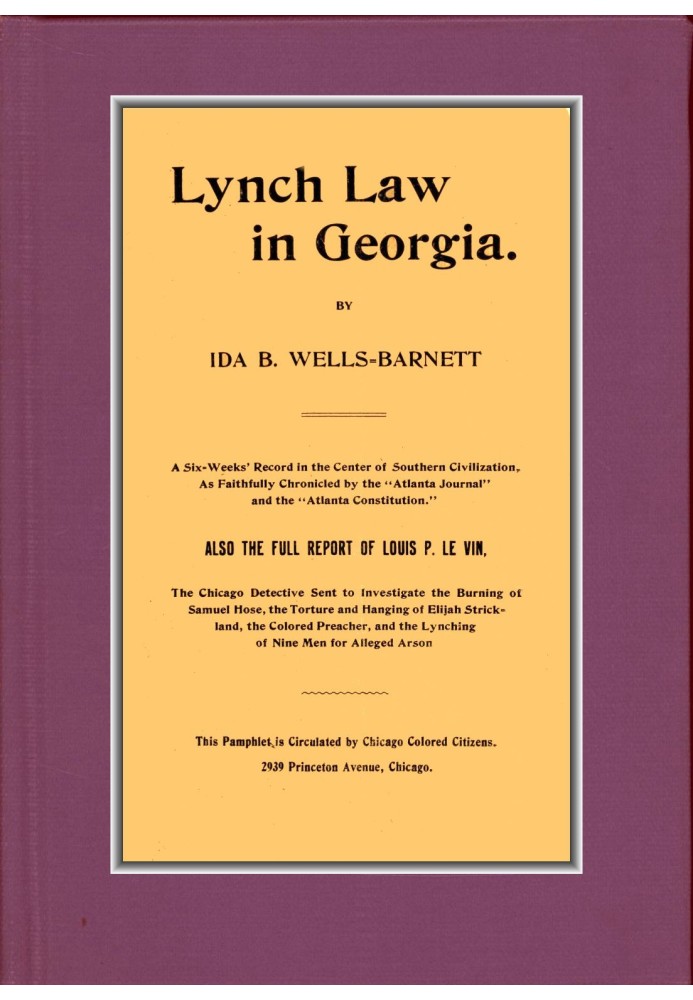 Lynch Law in Georgia